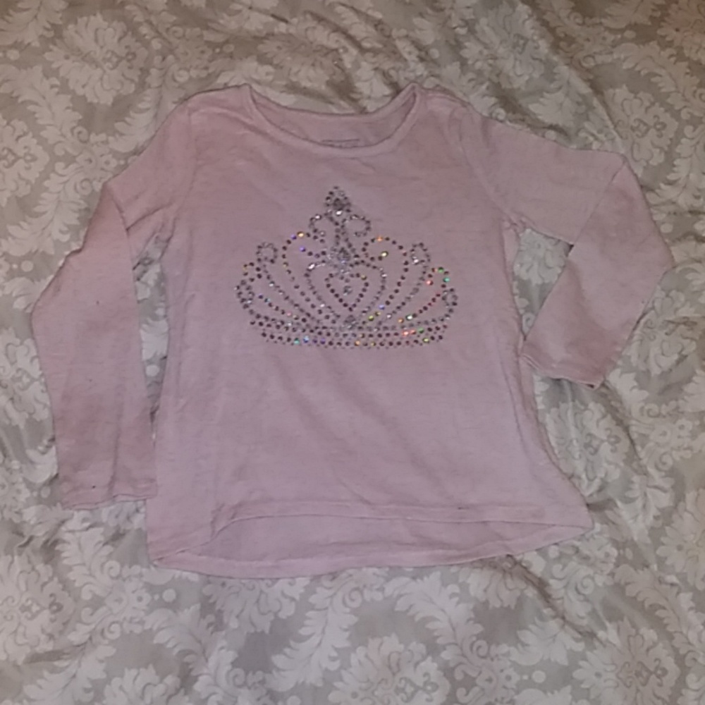 Pink sparkly tiara sweater. Lightweight
